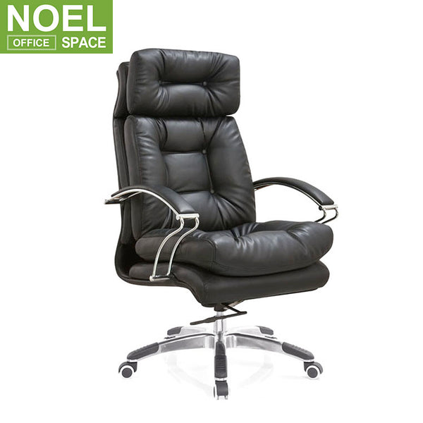 Otis-H, Executive Office Chair with Lumbar Support Arms Executive Judge Task chair Rolling Swivel PU Leather Chair