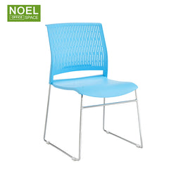 Summer, Dining room Chair PP seat chair and hole back with chromed metal legs