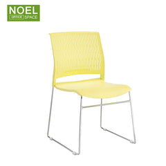Summer, Dining room Chair PP seat chair and hole back with chromed metal legs